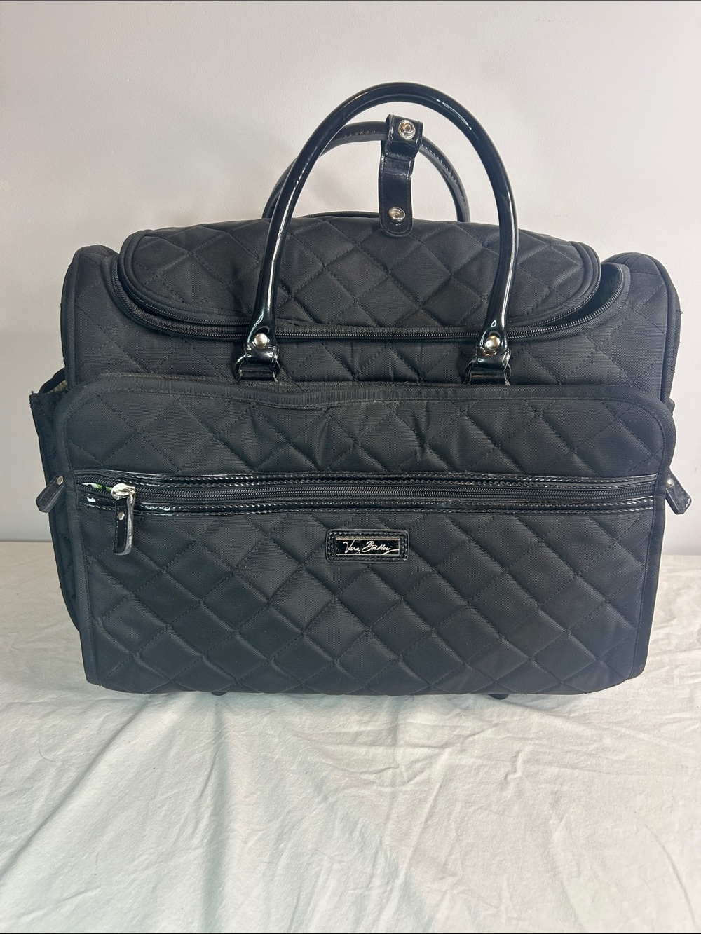 Vera Bradley Black Quilted Travel Tote